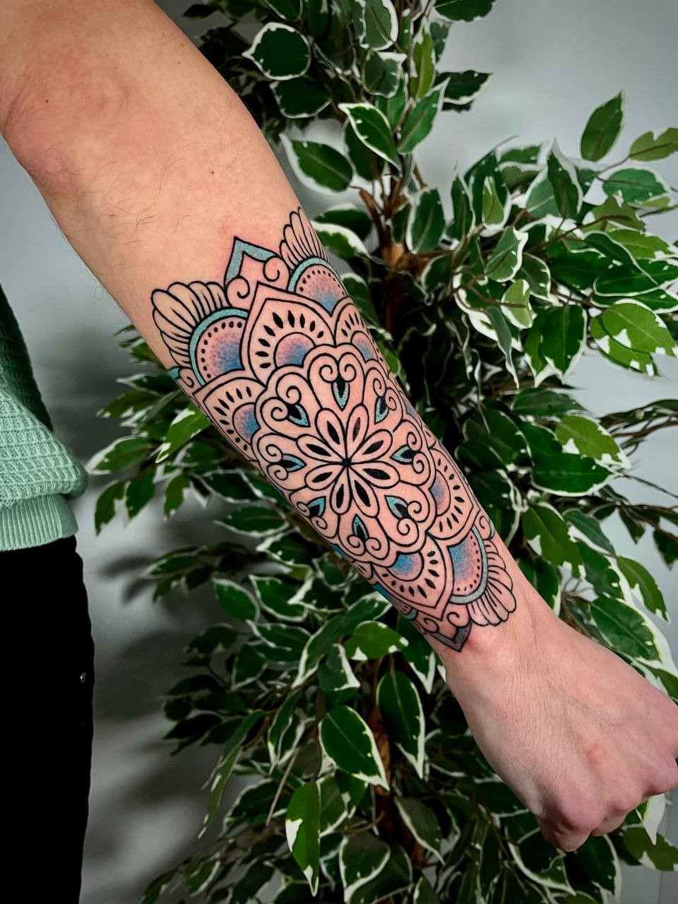 Tatuaggio Mandala Colorato
