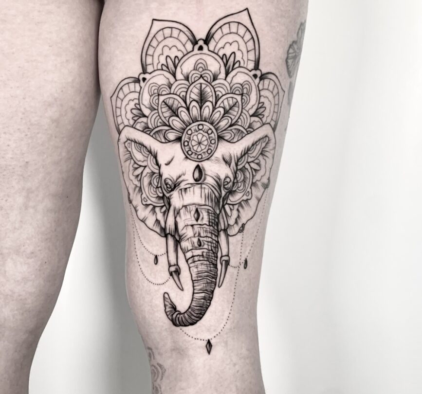 Tatuaggio Mandala con tema animale